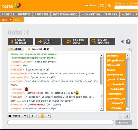 chat hispano terra|webchat gratis.